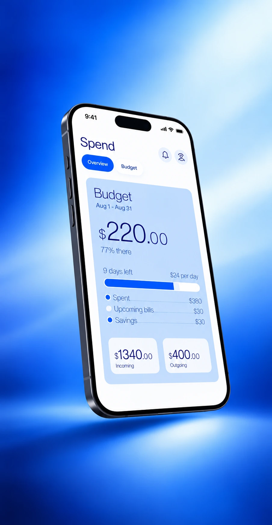 Finu app budget overview