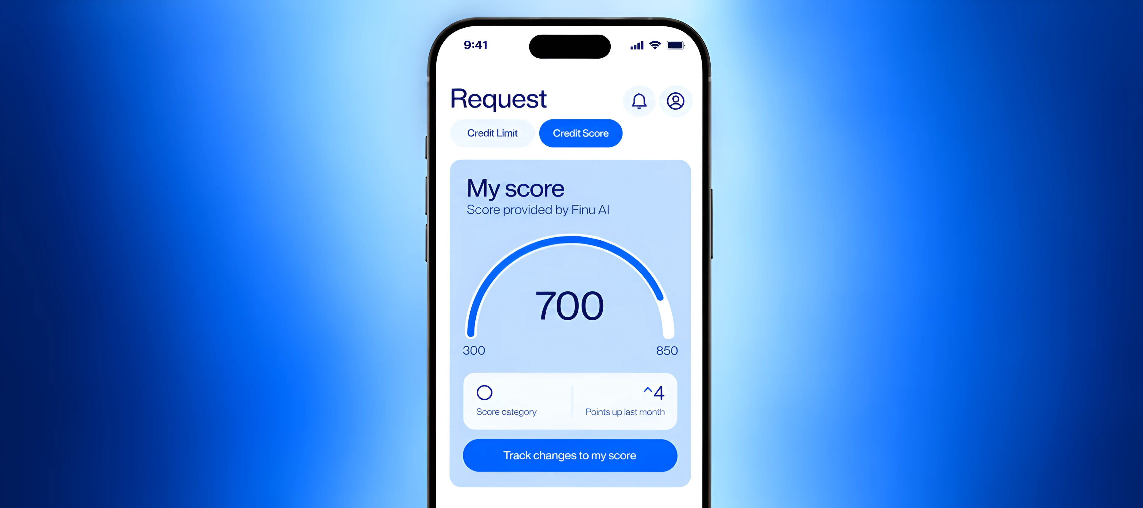 Finu app credit score overview